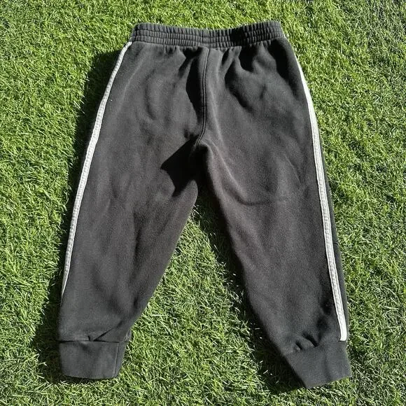 Vintage Adidas Baby Toddler Size 3T Sweatpants Joggers Track Pants Black Stripes - Picture 6 of 8